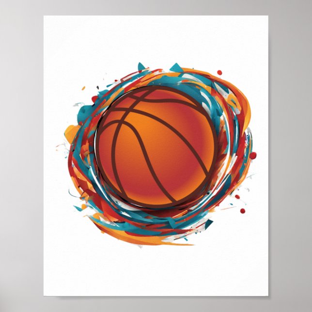 Spinning Basketball Boll Poster (Framsidan)