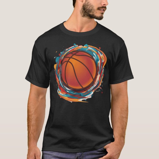 Spinning Basketball Boll T Shirt (Framsida)