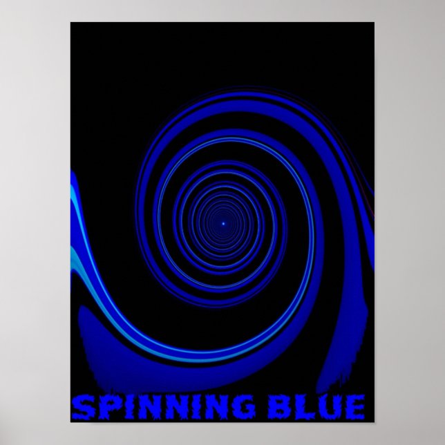 SPINNING BLUE POSTER (Framsidan)