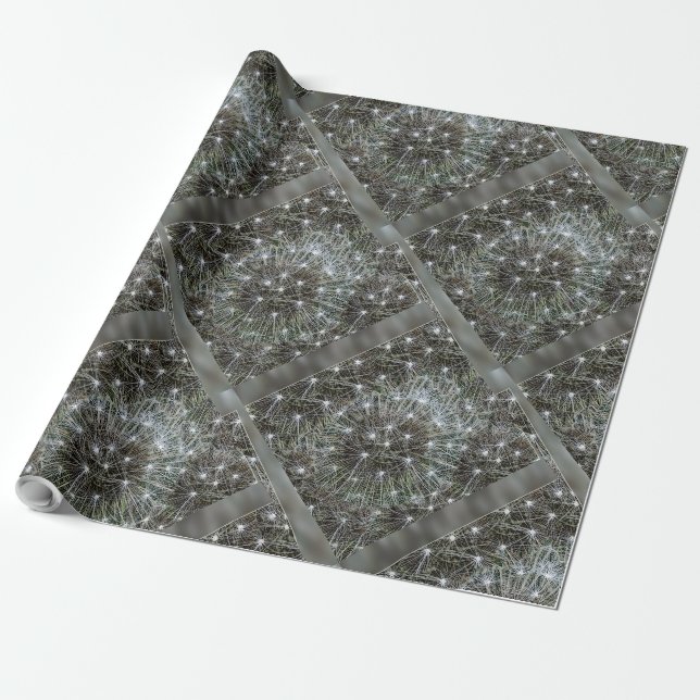 Spinning dandelion puff presentpapper (Utrullad)