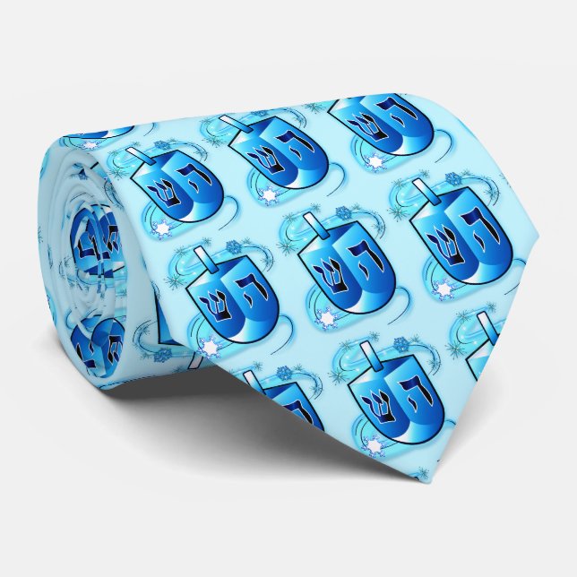 Spinning Dreidel vid Hanukkah Slips (Rullad)