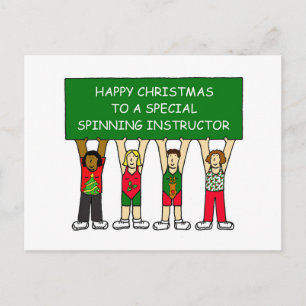 SPINNING INSTRUKTOR LYCKLIG JULAFTON HELG VYKORT