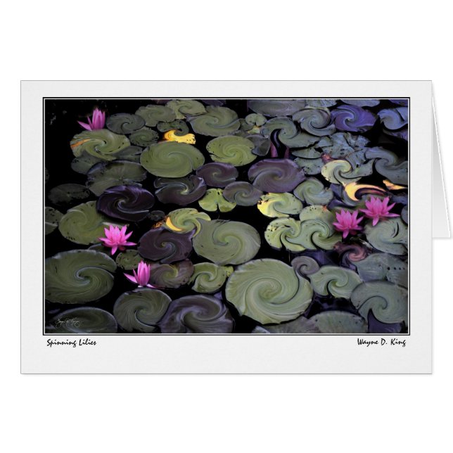 Spinning Lilies Hälsningskort (Framsidan Horizontal)