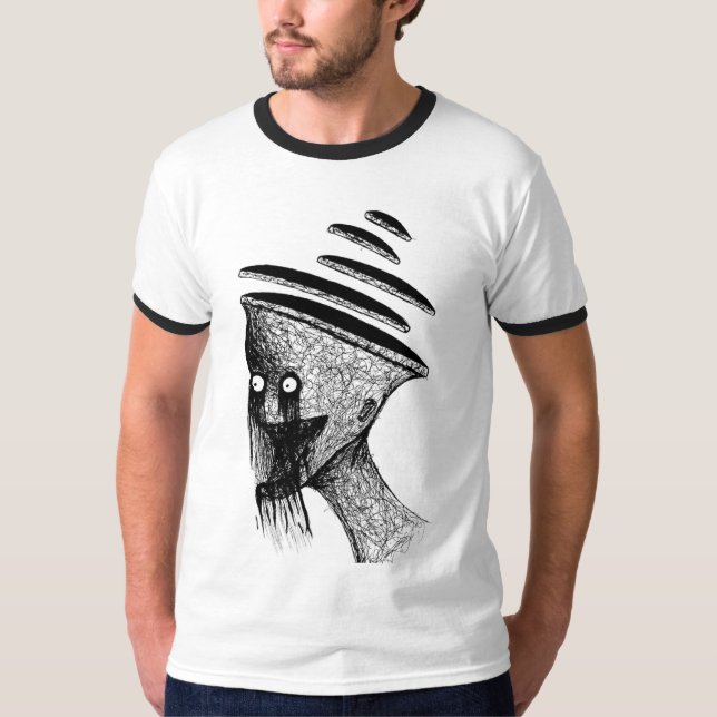 Spinning Mind - Abstrakt Mörk Art T-shirt Design (Framsida)