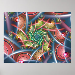 Spinning Pastel Mönster Poster