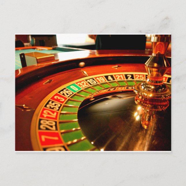 Spinning Roulette Wheel Vykort (Framsida)