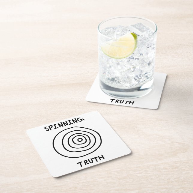 Spinning Truth Underlägg Papper Kvadrat (Insitu)