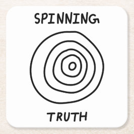 Spinning Truth Underlägg Papper Kvadrat