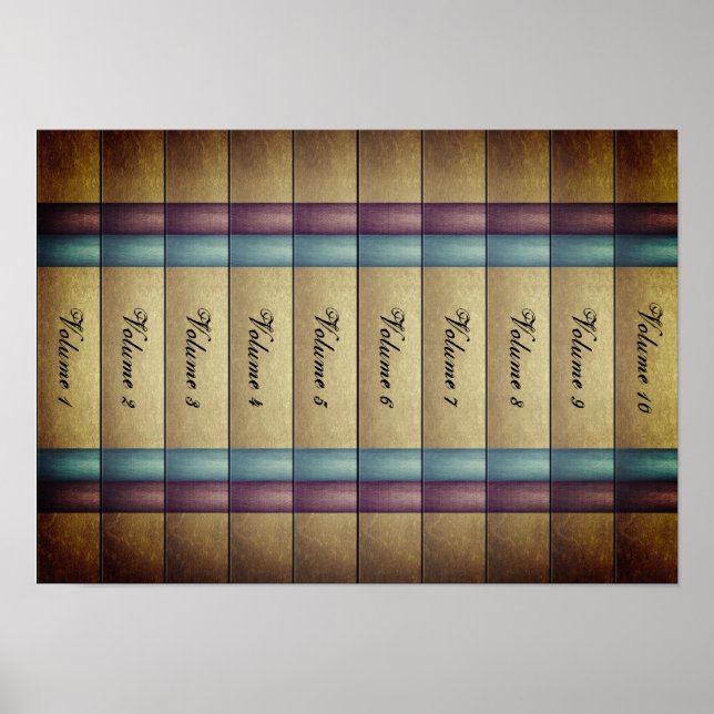 Spinnvolymer för faux Bok i Bokar Poster (Framsidan)