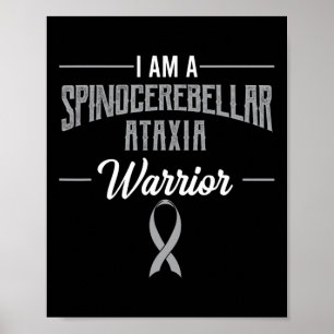Spinocerebellär Ataxi Warrior Medvetenhetsband Sc Poster