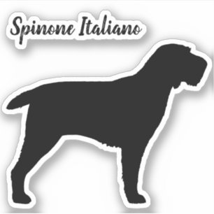 Spinone Italiano Hund Silhouette Vinyl Sticker Klistermärken