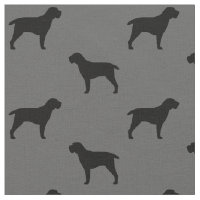 Spinone Italiano Hund Silhouettes Grått och Black