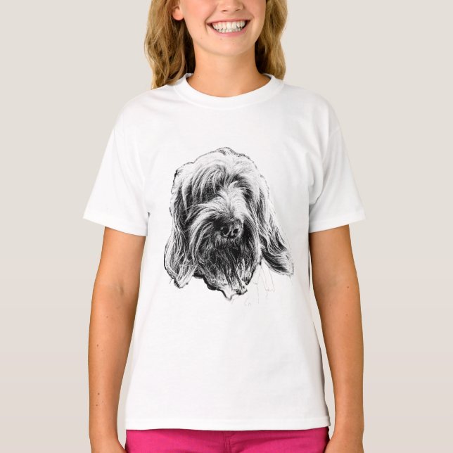 Spinone Italiano Ink Art T-Shirt (Framsida)