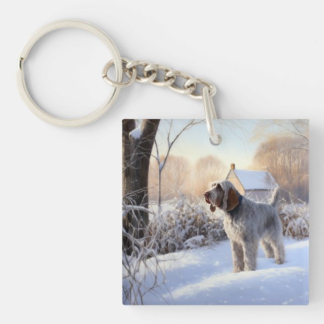 Spinone Italiano Låt det snöa jul (Framsidan)