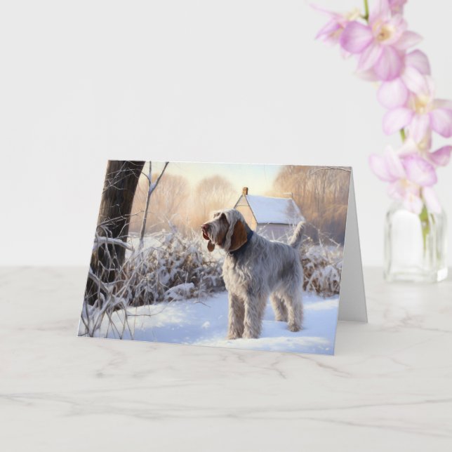 Spinone Italiano Let It Snow Jul Kort (Orkide)