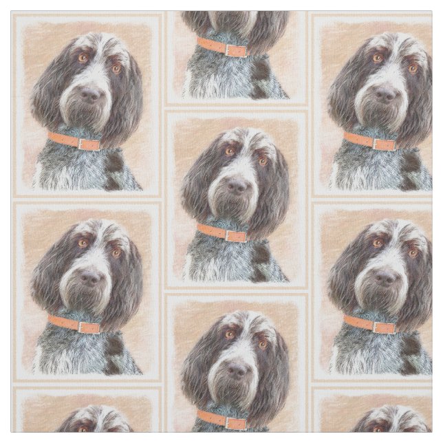 Spinone Italiano-målning - Cute Original Hund Art Tyg (Provkarta)