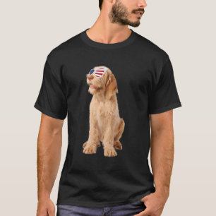 Spinone Italiano, med solglasögon 4:e juli, av T Shirt