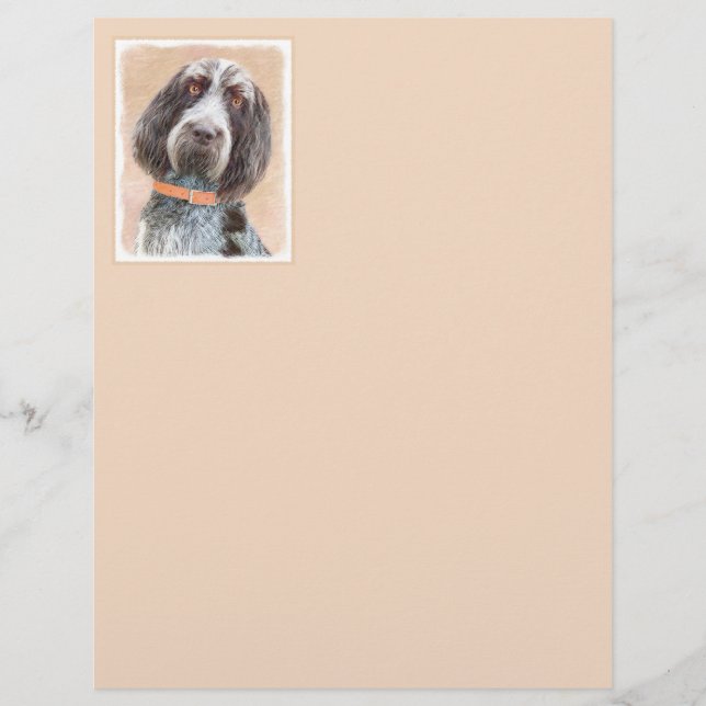 Spinone Italiano Painting - Cute Original Hund Art (Framsida)