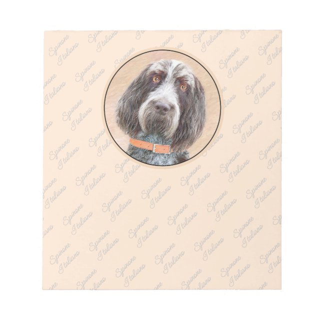 Spinone Italiano Painting - Cute Original Hund Art Anteckningsblock (Framsida)