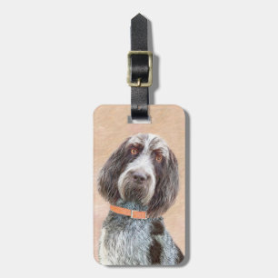 Spinone Italiano Painting - Cute Original Hund Art Bagagebricka