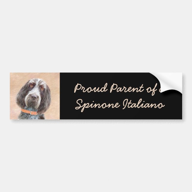 Spinone Italiano Painting - Cute Original Hund Art Bildekal (Framsidan)