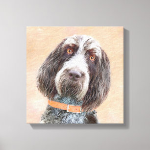 Spinone Italiano Painting - Cute Original Hund Art Canvastryck