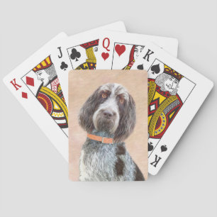 Spinone Italiano Painting - Cute Original Hund Art Casinokort