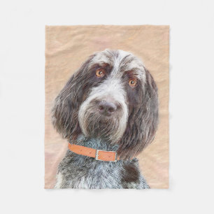 Spinone Italiano Painting - Cute Original Hund Art Fleecefilt