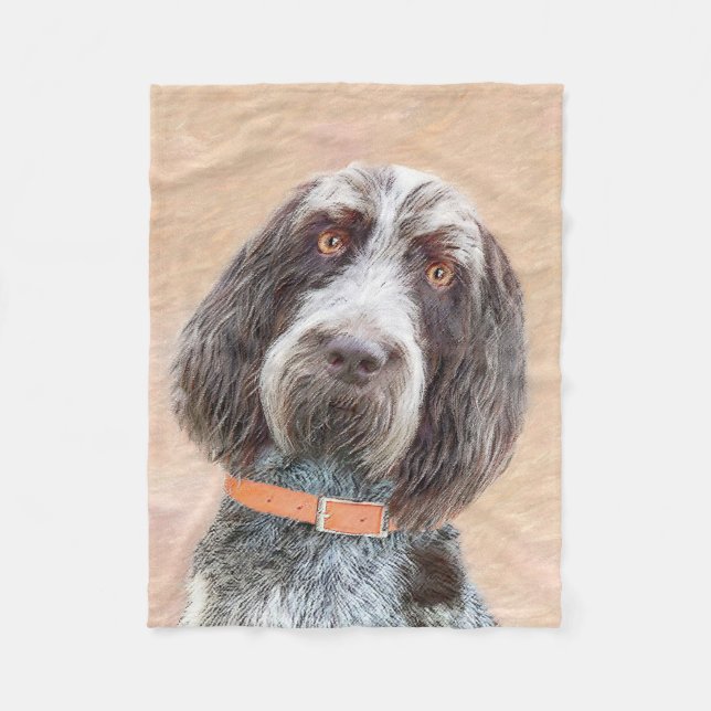 Spinone Italiano Painting - Cute Original Hund Art Fleecefilt (Framsidan)