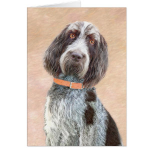 Spinone Italiano Painting - Cute Original Hund Art Hälsningskort
