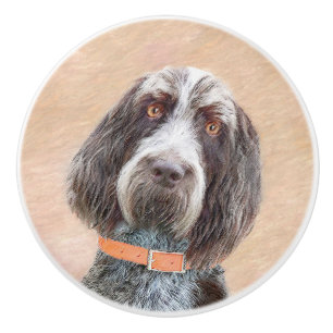 Spinone Italiano Painting - Cute Original Hund Art Knopp