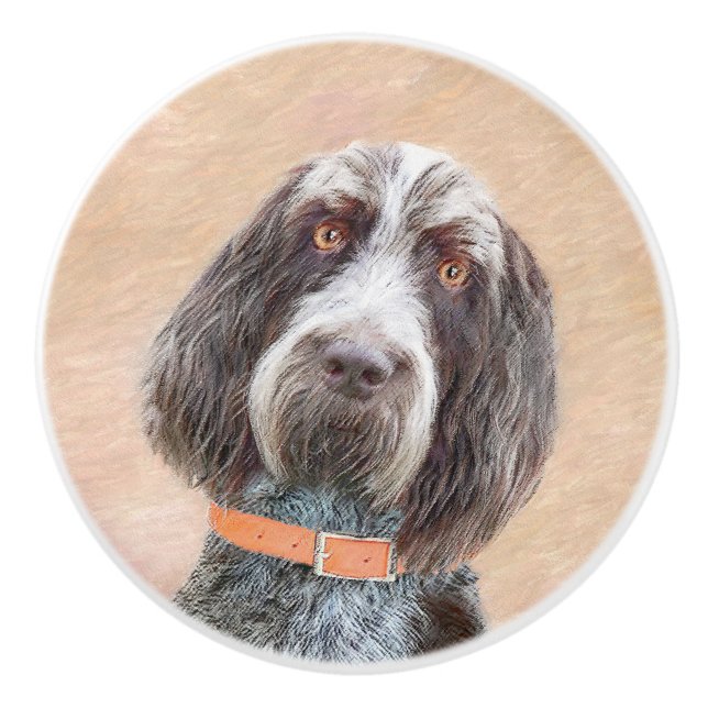 Spinone Italiano Painting - Cute Original Hund Art Knopp (Framsidan)