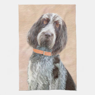 Spinone Italiano Painting - Cute Original Hund Art Kökshandduk