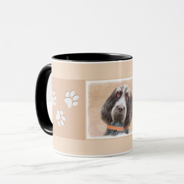 Spinone Italiano Painting - Cute Original Hund Art Mugg (Framsida vänster)