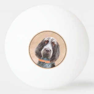 Spinone Italiano Painting - Cute Original Hund Art Pingisboll