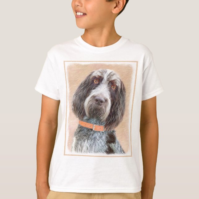 Spinone Italiano Painting - Cute Original Hund Art T Shirt (Framsida)