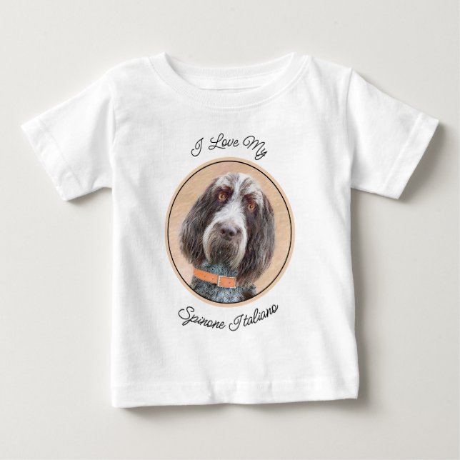 Spinone Italiano Painting - Cute Original Hund Art T Shirt (Framsida)