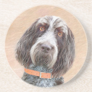 Spinone Italiano Painting - Cute Original Hund Art Underlägg