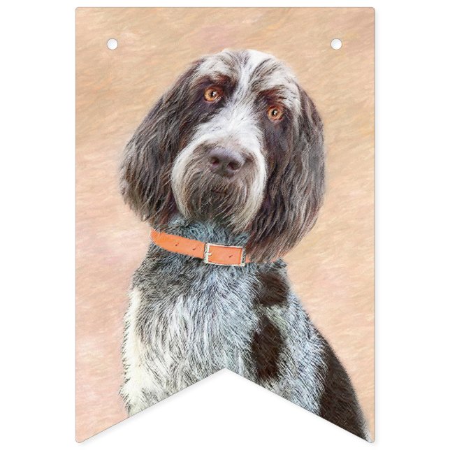 Spinone Italiano Painting - Cute Original Hund Art Vimplar (Första flaggan)