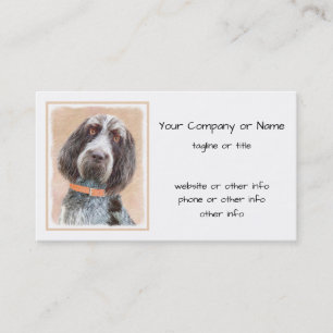 Spinone Italiano Painting - Cute Original Hund Art Visitkort