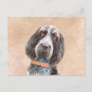Spinone Italiano Painting - Cute Original Hund Art Vykort