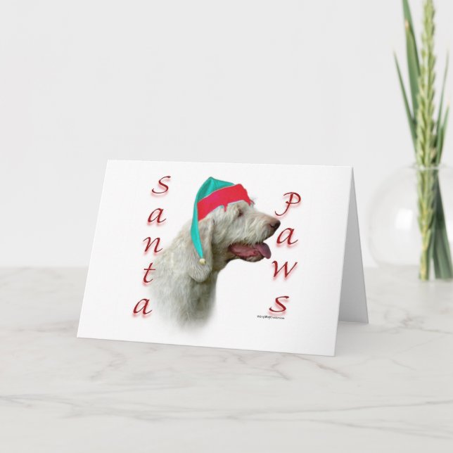 Spinone Italiano Santa Tassar Helgkort (Framsida)