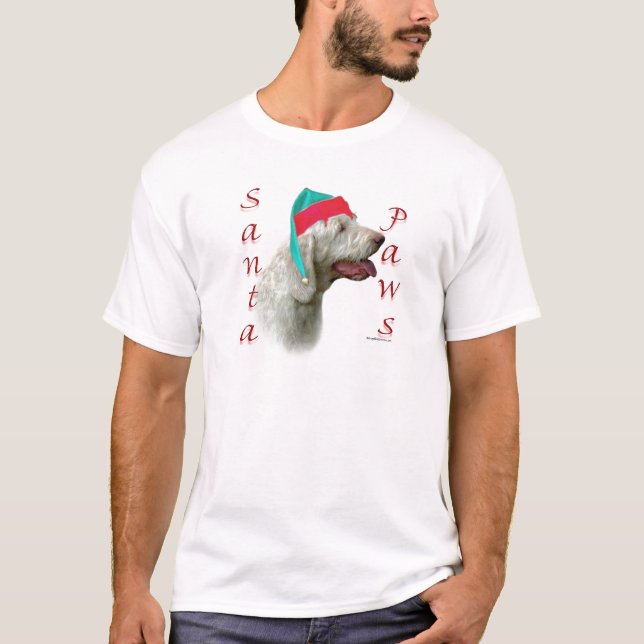Spinone Italiano Santa Tassar T-shirt (Framsida)