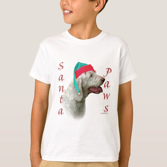 Spinone Italiano Santa Tassar T-shirt (Framsida)