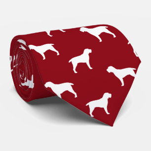 Spinone Italiano Silhouettes Mönster Red and Whit Slips