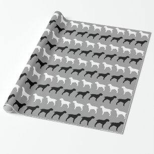 Spinone Italiano Silhouettesmönster Presentpapper
