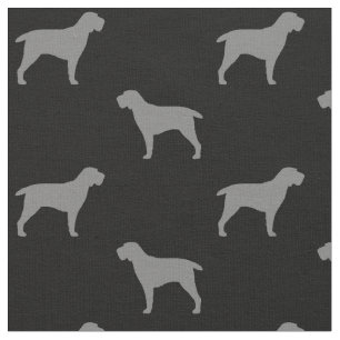 Spinone Italiano Silhouettesmönster Tyg