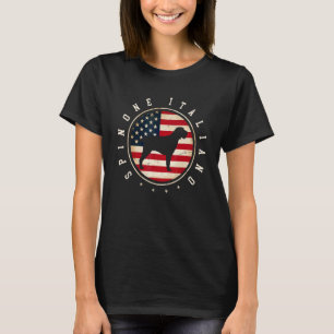 Spinone Italiano Usa Flag 4 juli Hund Mamma Pappa T Shirt