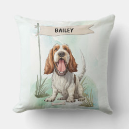 Spinone Italiano Watercolor Personalized Dog Kudde