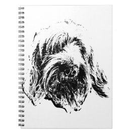 Spinone Notebook – Dog Head Portrait in Ink Anteckningsbok